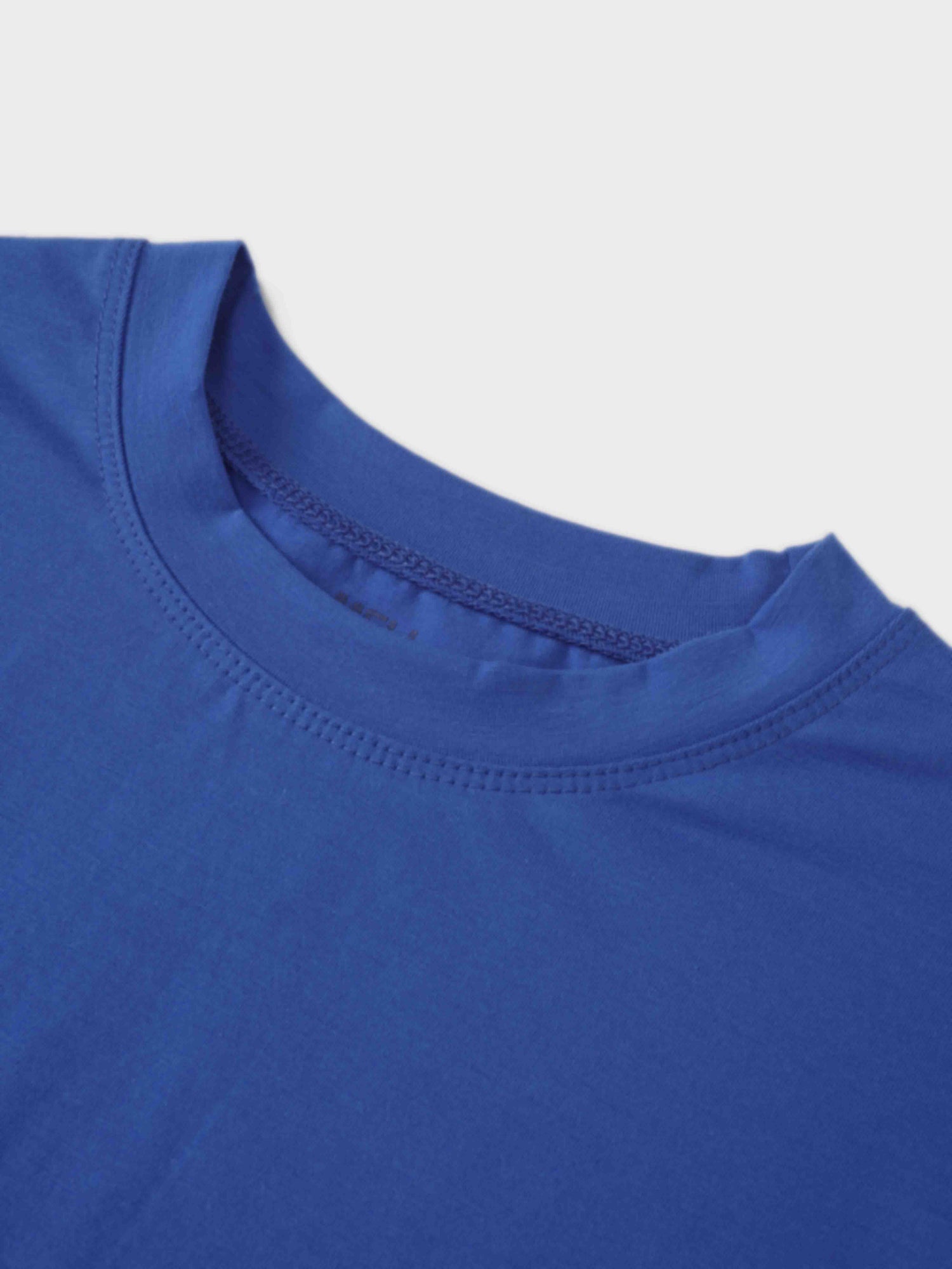 Cropped Boxy Tee-Cobalt