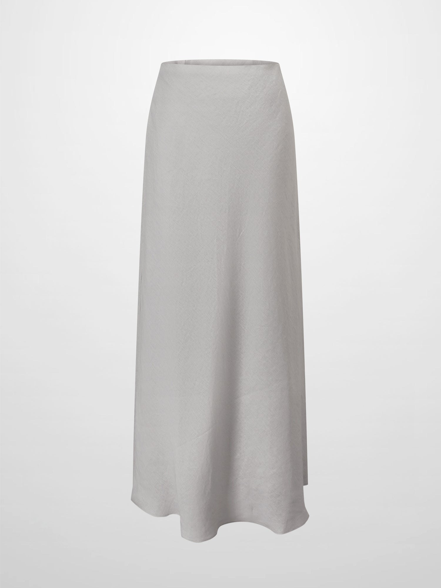 Linen Slip Skirt-Grey