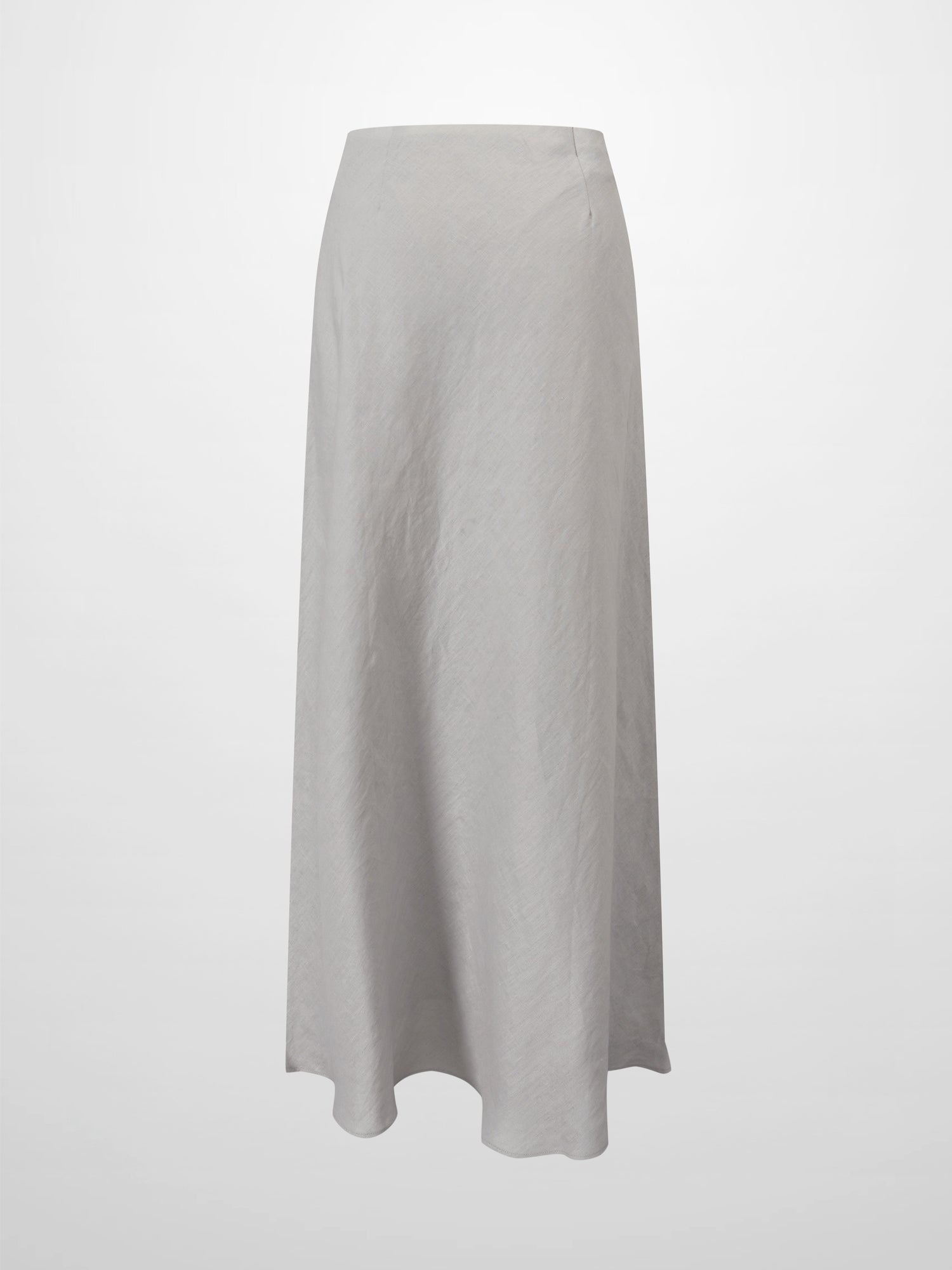 Linen Slip Skirt-Grey