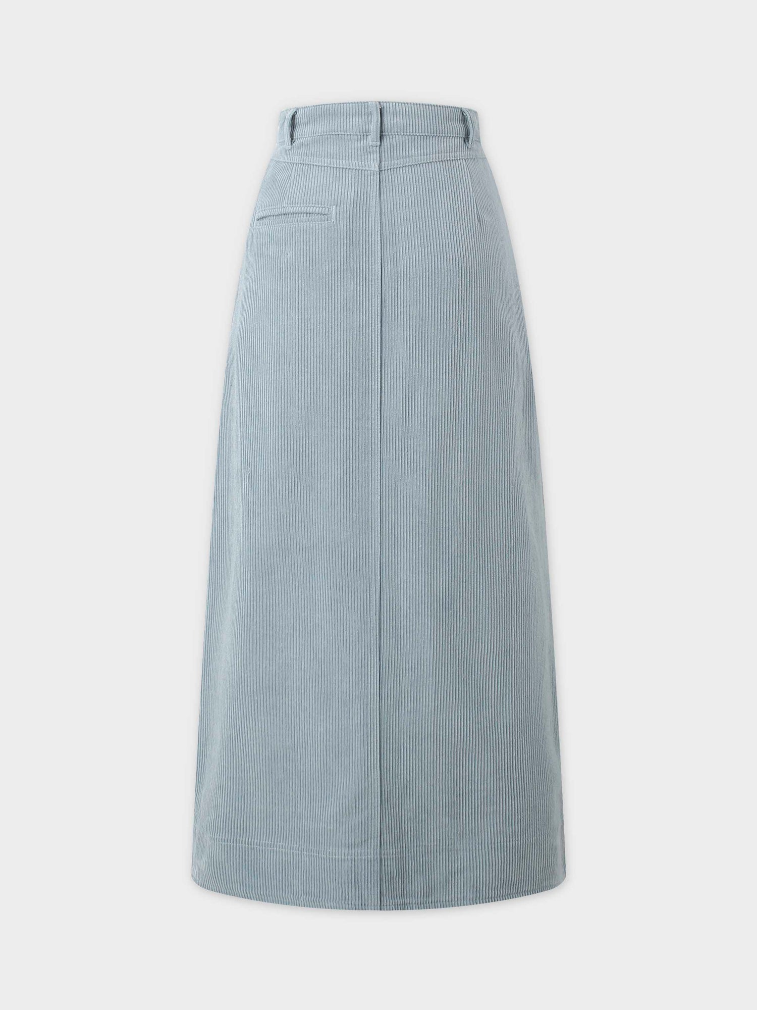 Straight Pocket Skirt-Ocean Blue