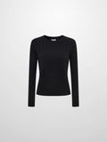 Embossed Cable Sweater - Black