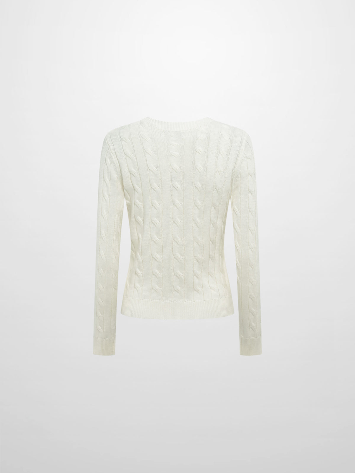Embossed Cable Sweater - Cream
