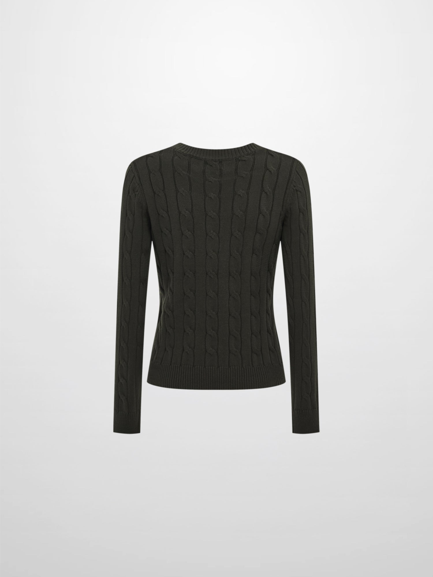 Embossed Cable Sweater - Green