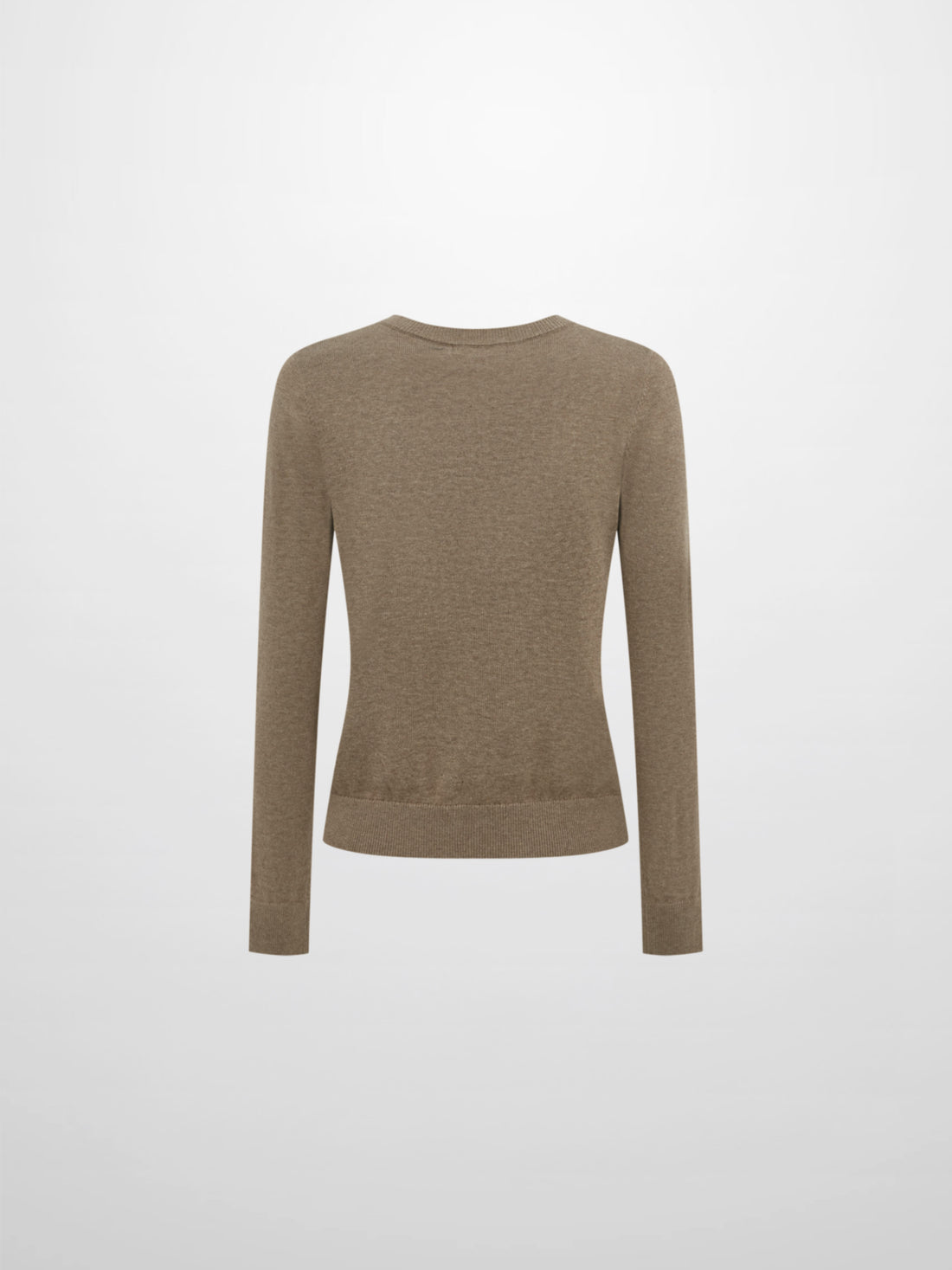 Eyelet Knit Trim Cardigan - Warm Taupe