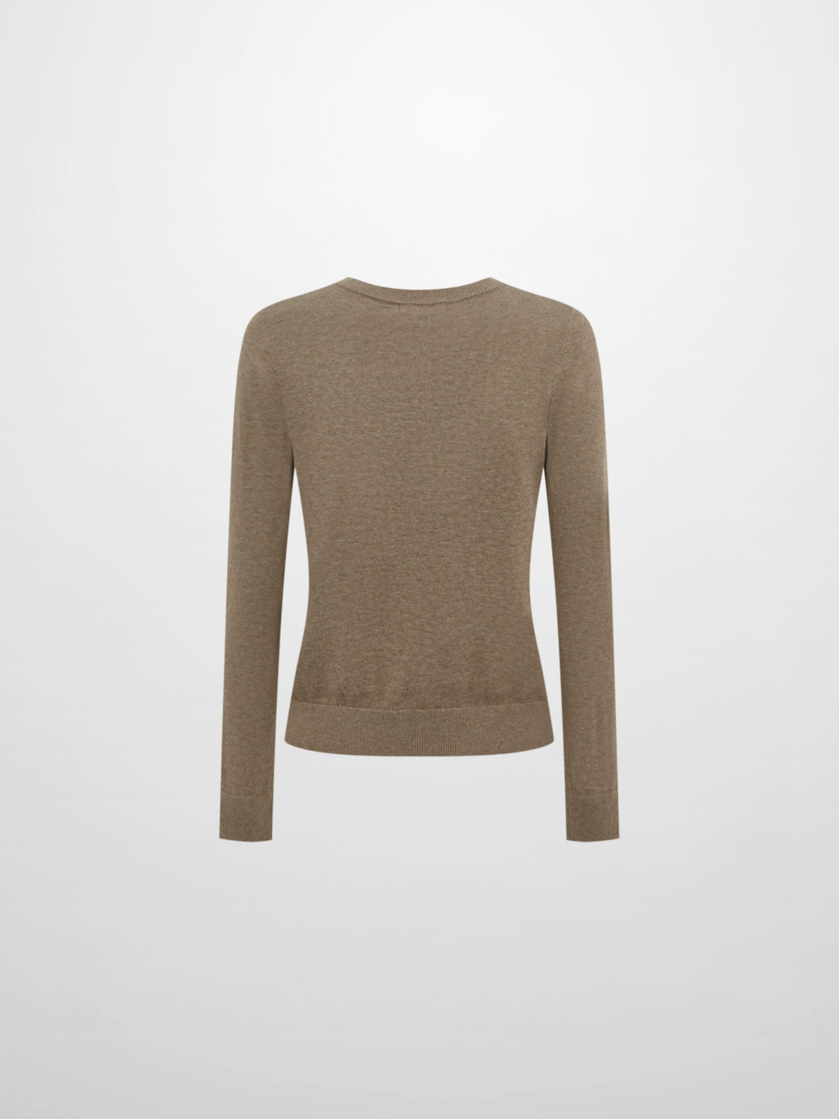 Eyelet Knit Trim Cardigan - Warm Taupe