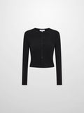 Silk Knit Ribbed Cardigan 17