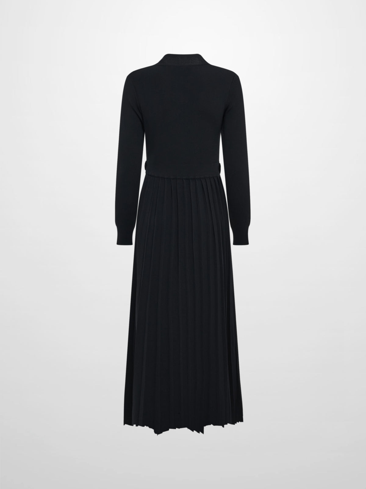 Side Buckle Knit Dress - Black