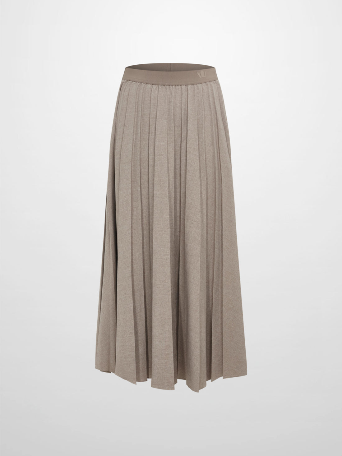 Marni Pleated Skirt 36"- Heathered Taupe