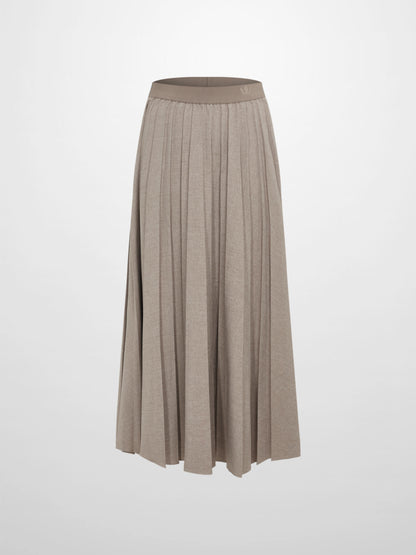 Marni Pleated Skirt 36"- Heathered Taupe