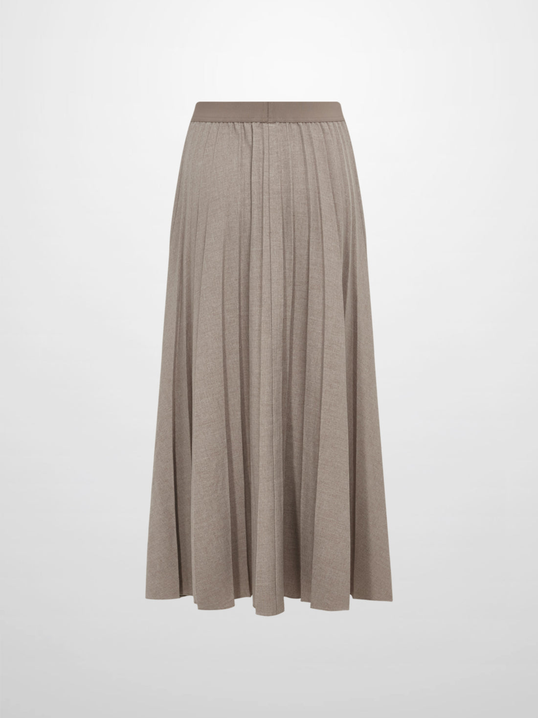 Marni Pleated Skirt 36"- Heathered Taupe