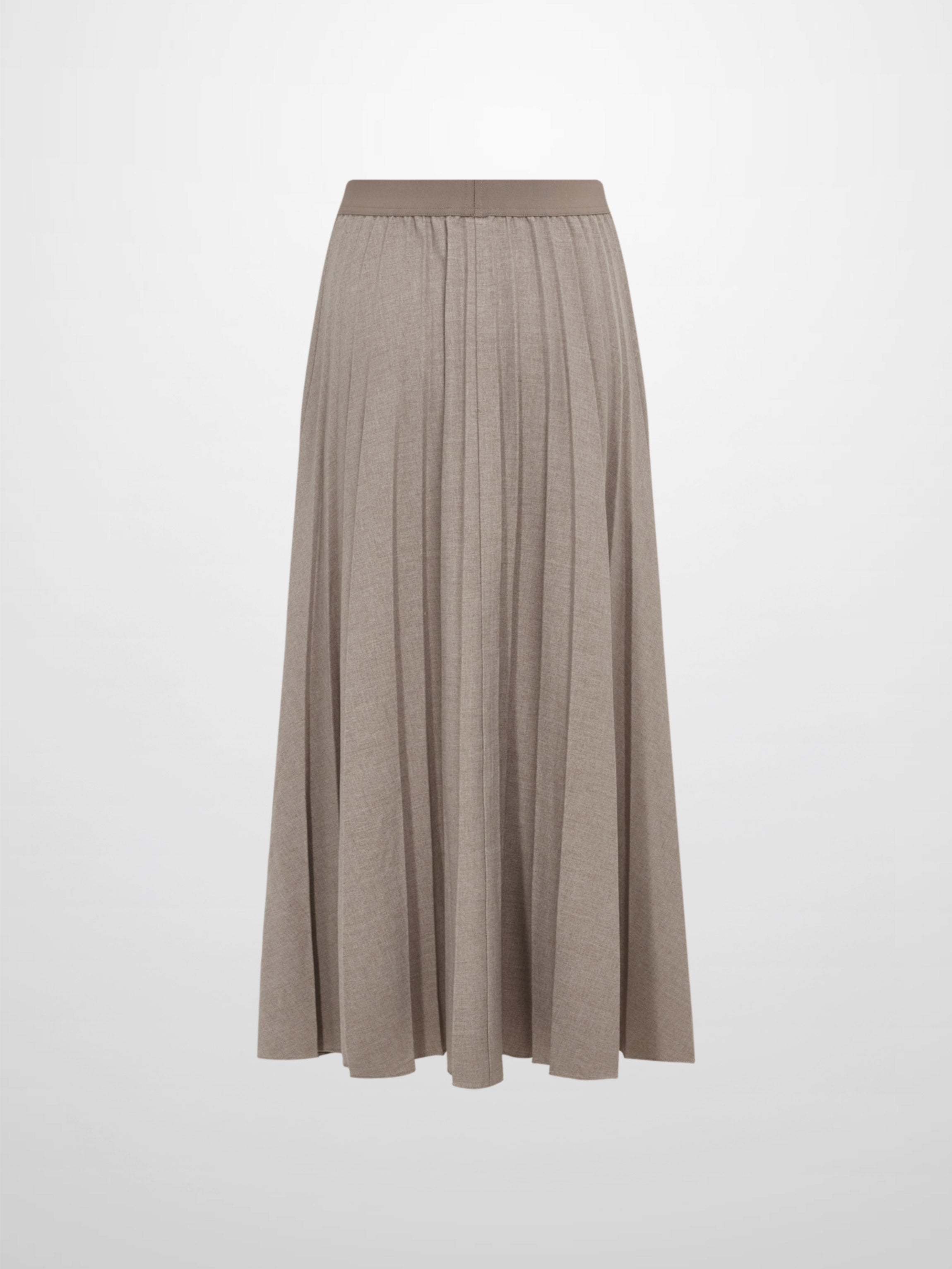 Marni Pleated Skirt 36"- Heathered Taupe