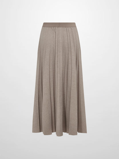 Marni Pleated Skirt 36"- Heathered Taupe
