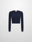 SILKKNIT RIBBED CARDIGAN NAVY