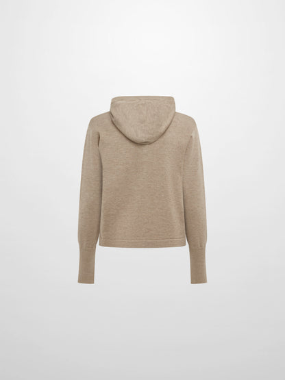 Soft Knit Hoodie Cardigan - Oatmeal
