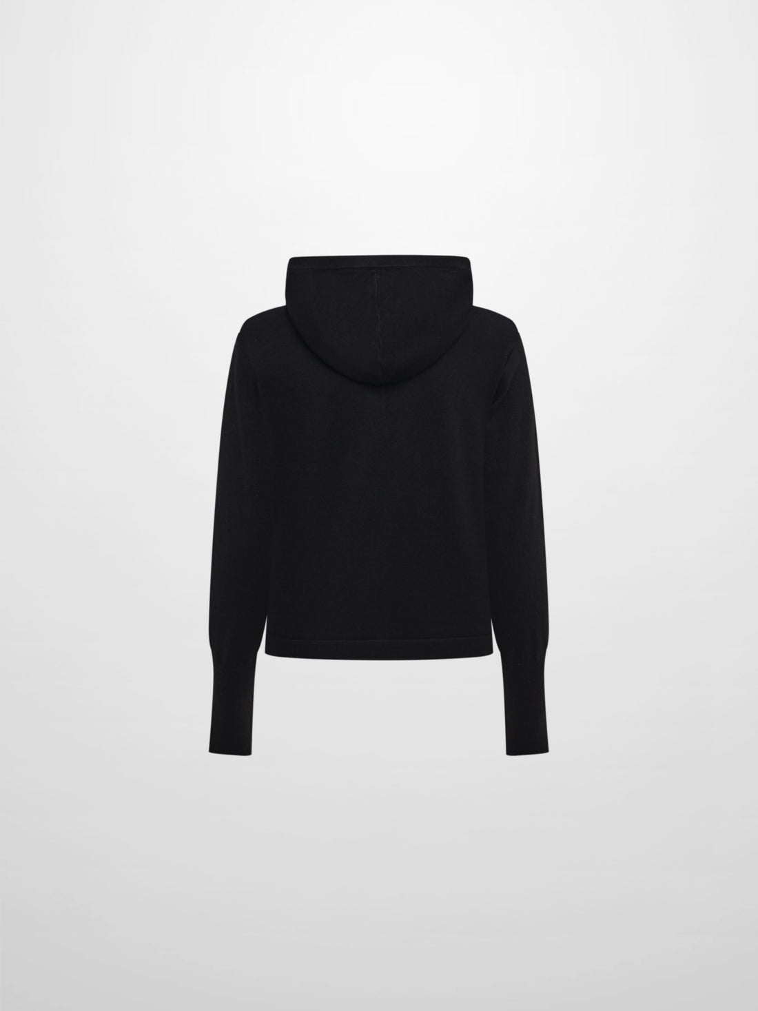 Soft Knit Hoodie Cardigan - Black