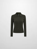 Collared Cable Sweater - Green