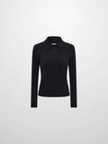 Collared Cable Sweater - Black