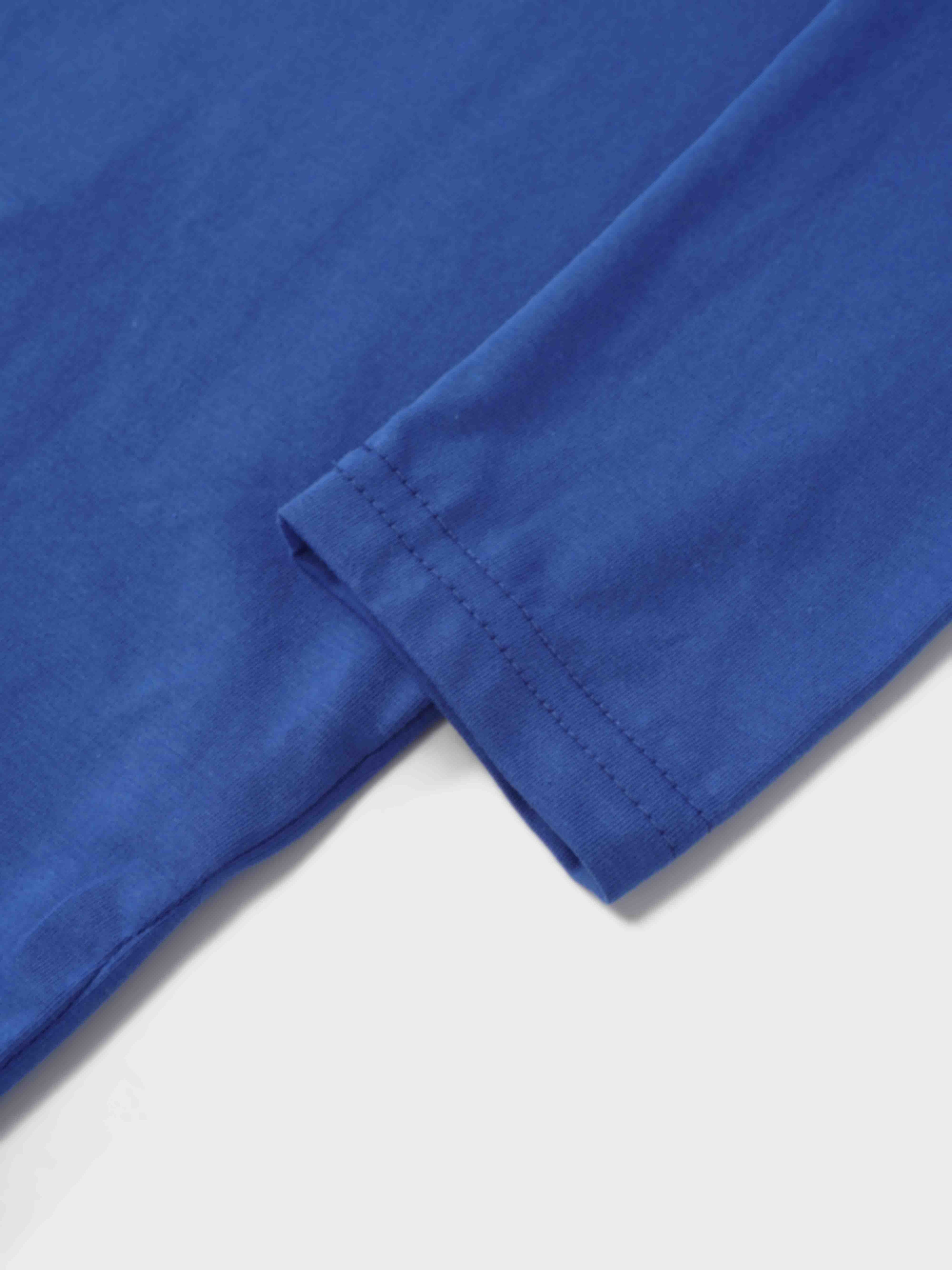 Cropped Boxy Tee-Cobalt