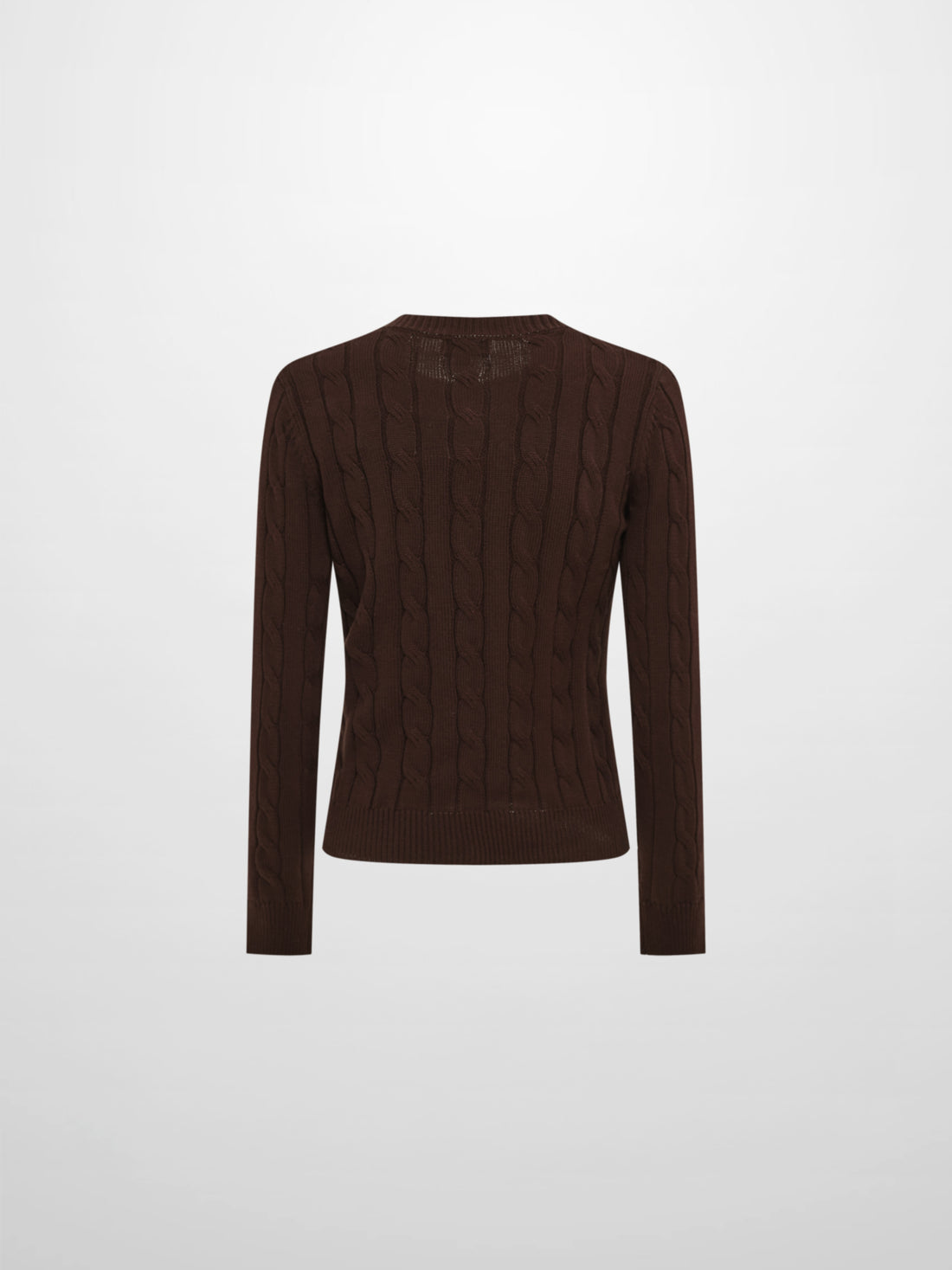 Embossed Cable Sweater - Brown