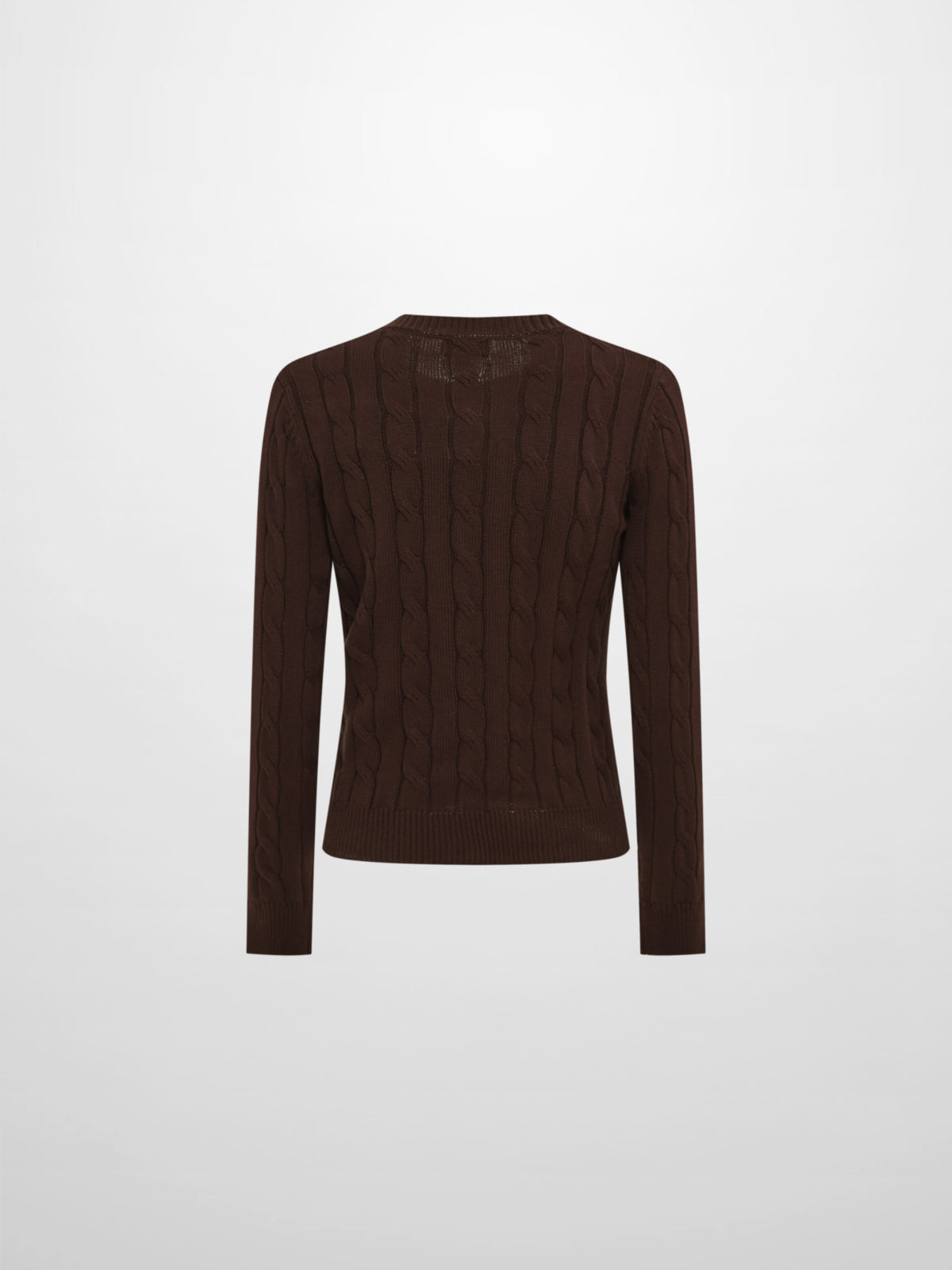 Embossed Cable Sweater - Brown