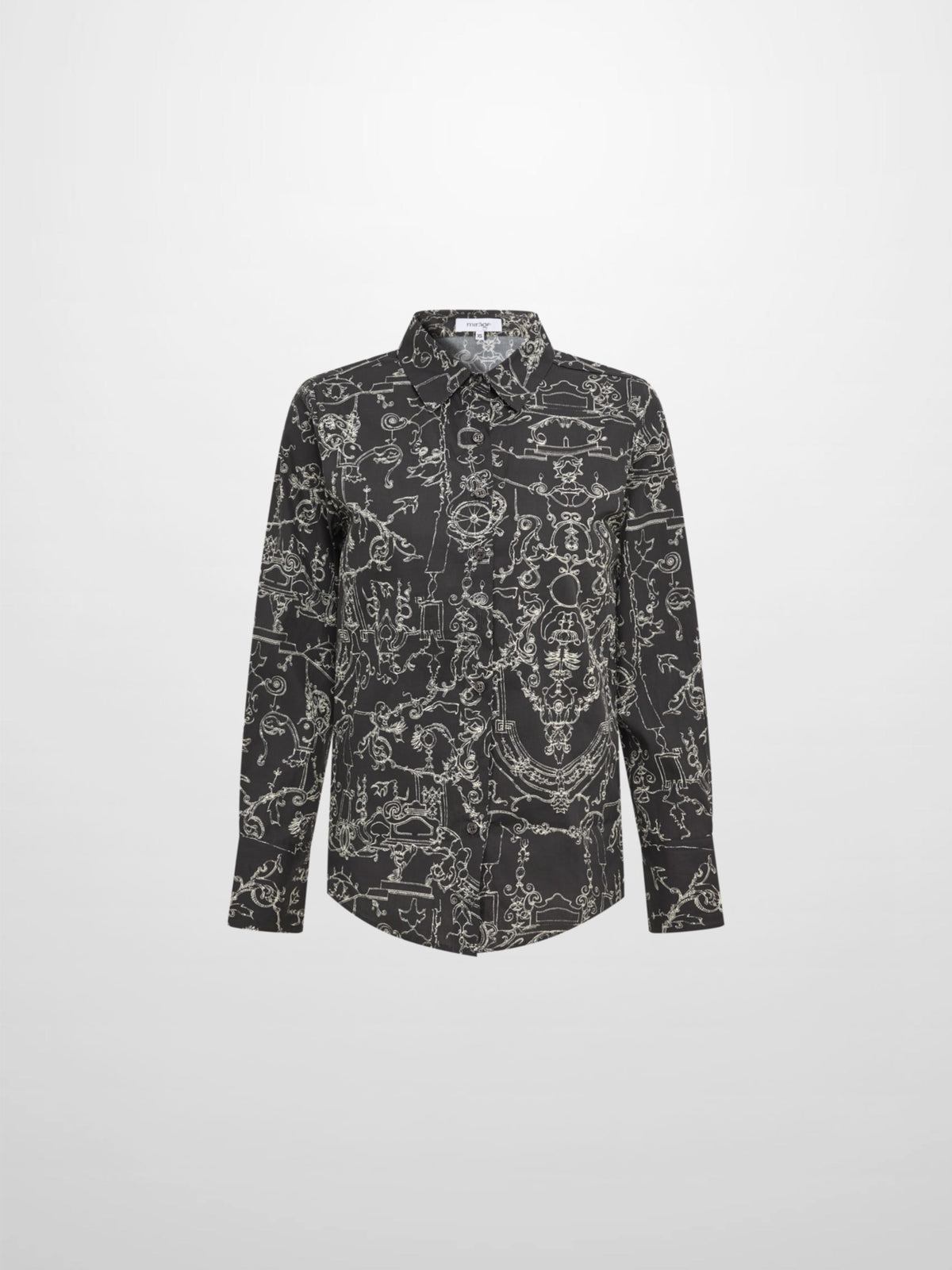 Printed Blouse - Grey