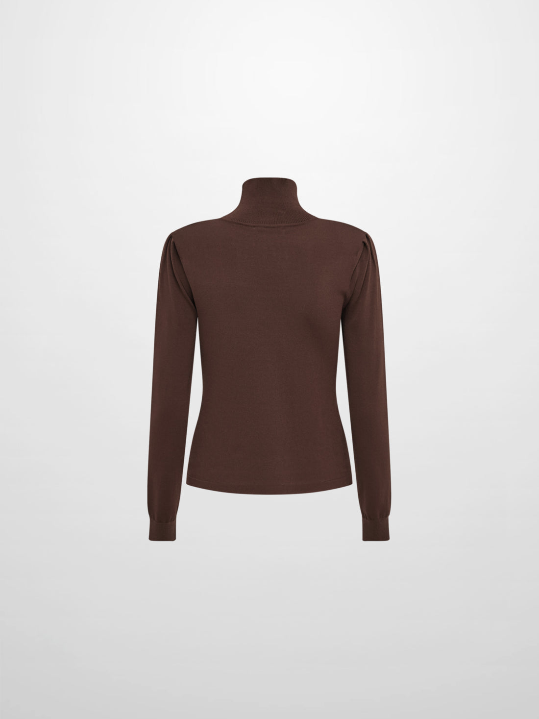 Shoulder Detail Turtleneck - Brown