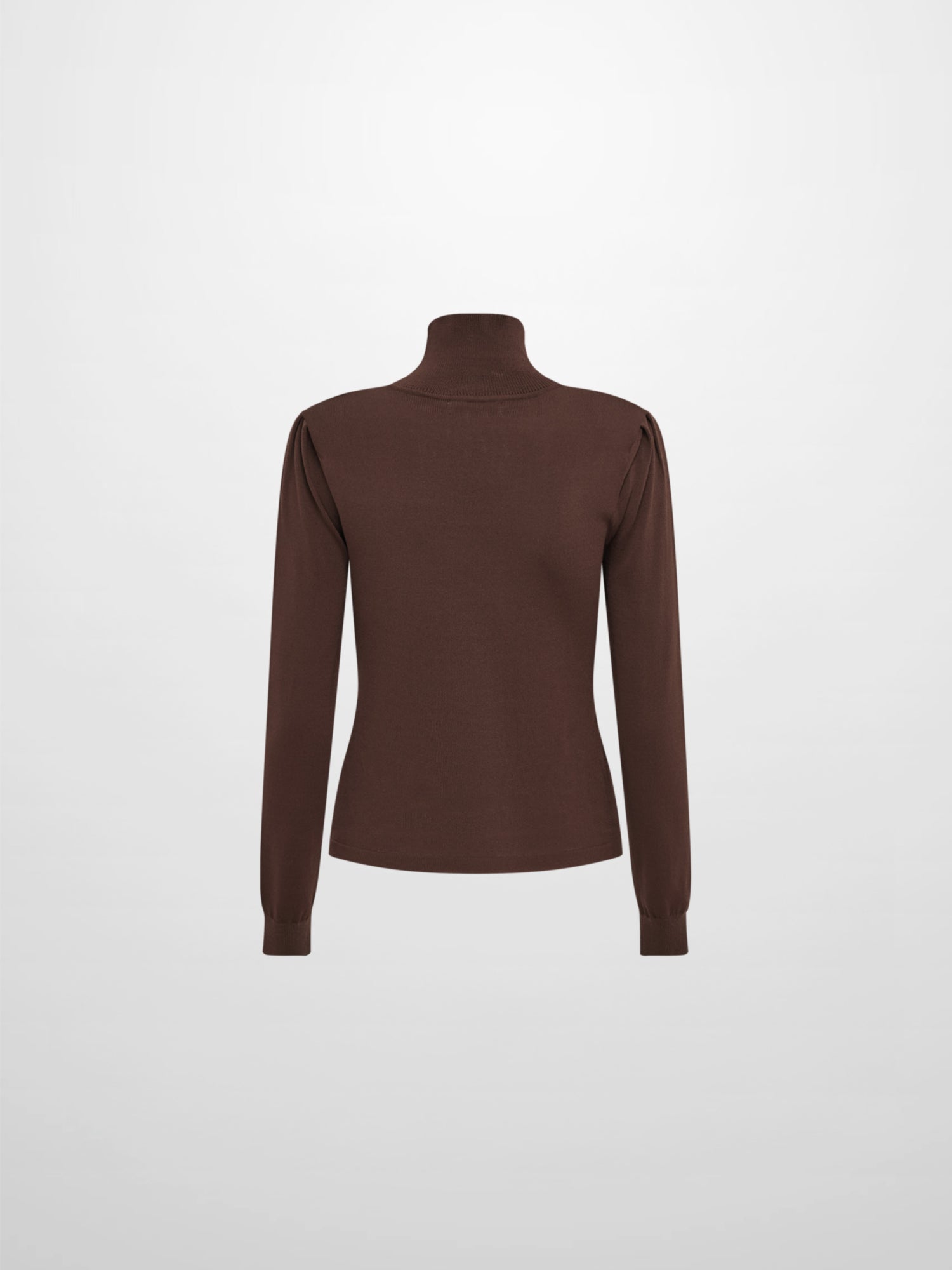 Shoulder Detail Turtleneck - Brown