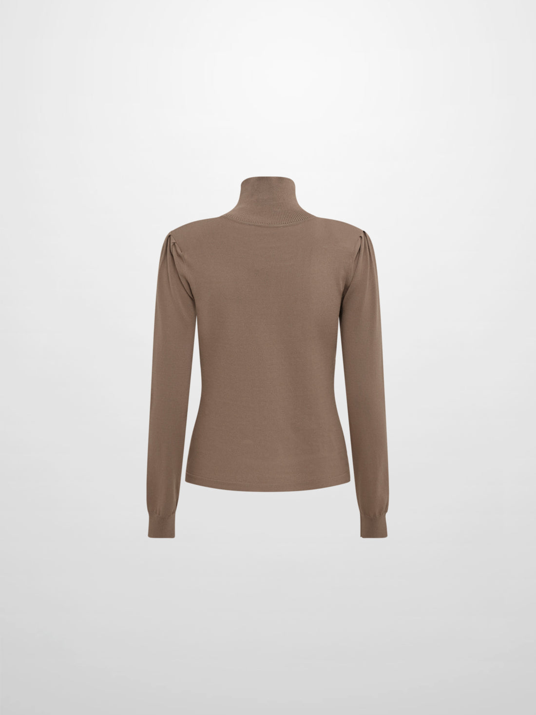 Shoulder Detail Turtleneck - Warm Taupe