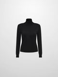 Shoulder Detail Turtleneck - Black