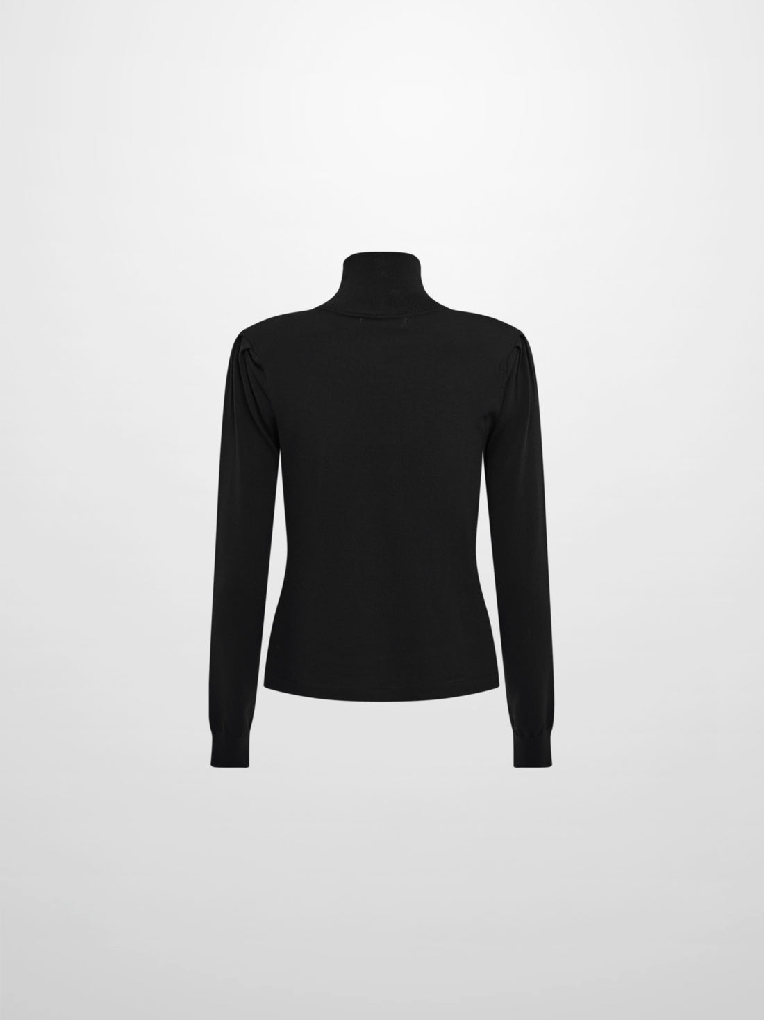 Shoulder Detail Turtleneck - Black
