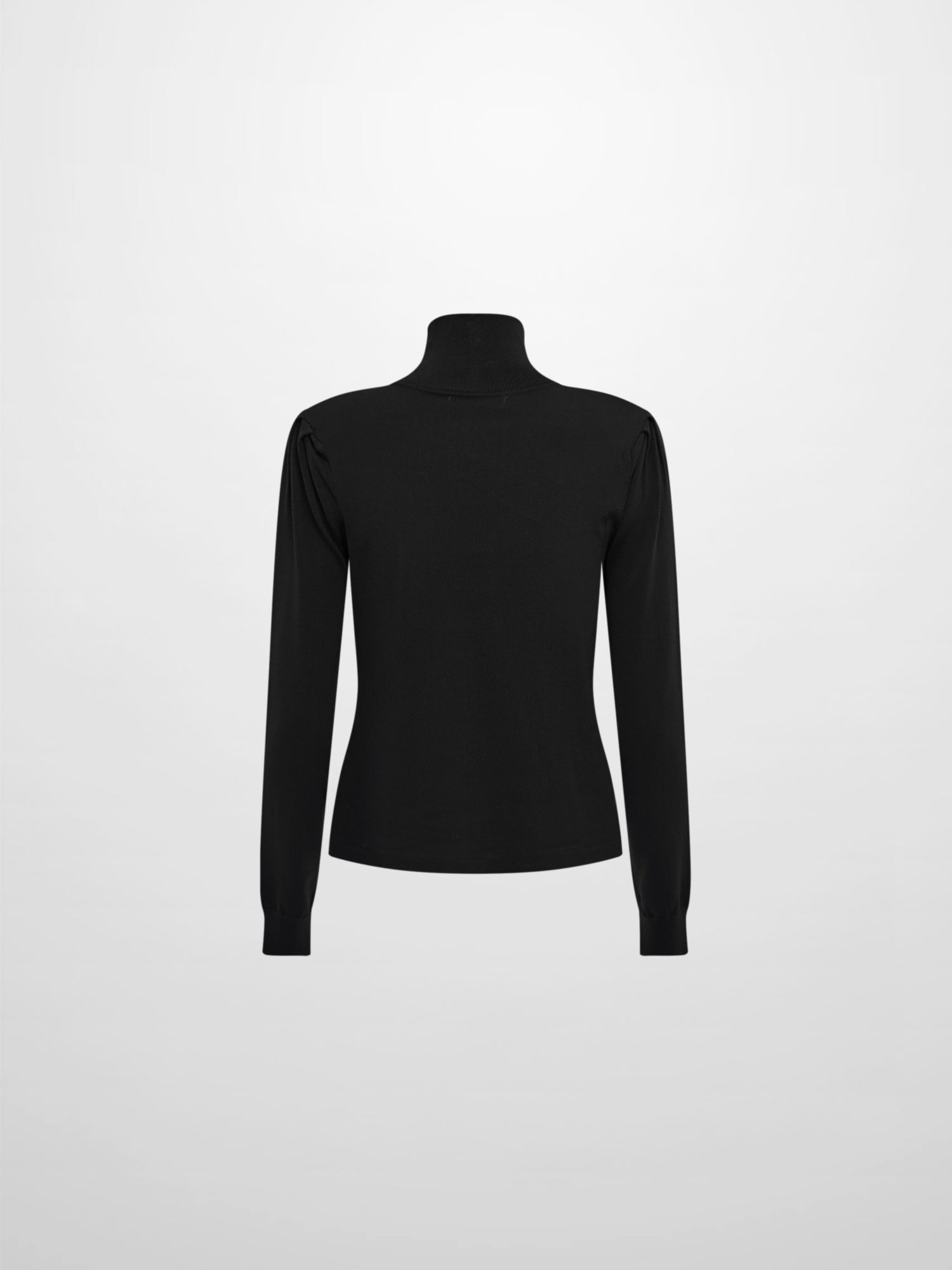 Shoulder Detail Turtleneck - Black