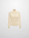 Shoulder Detail Turtleneck - Cream