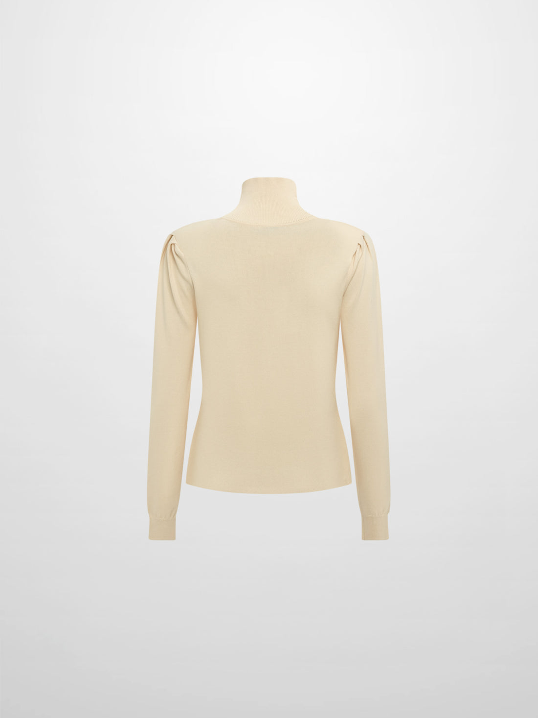 Shoulder Detail Turtleneck - Cream