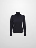 Shoulder Detail Turtleneck - Navy