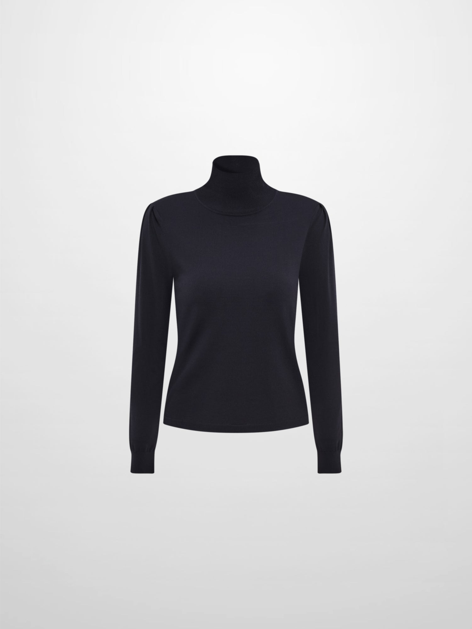 Shoulder Detail Turtleneck - Navy