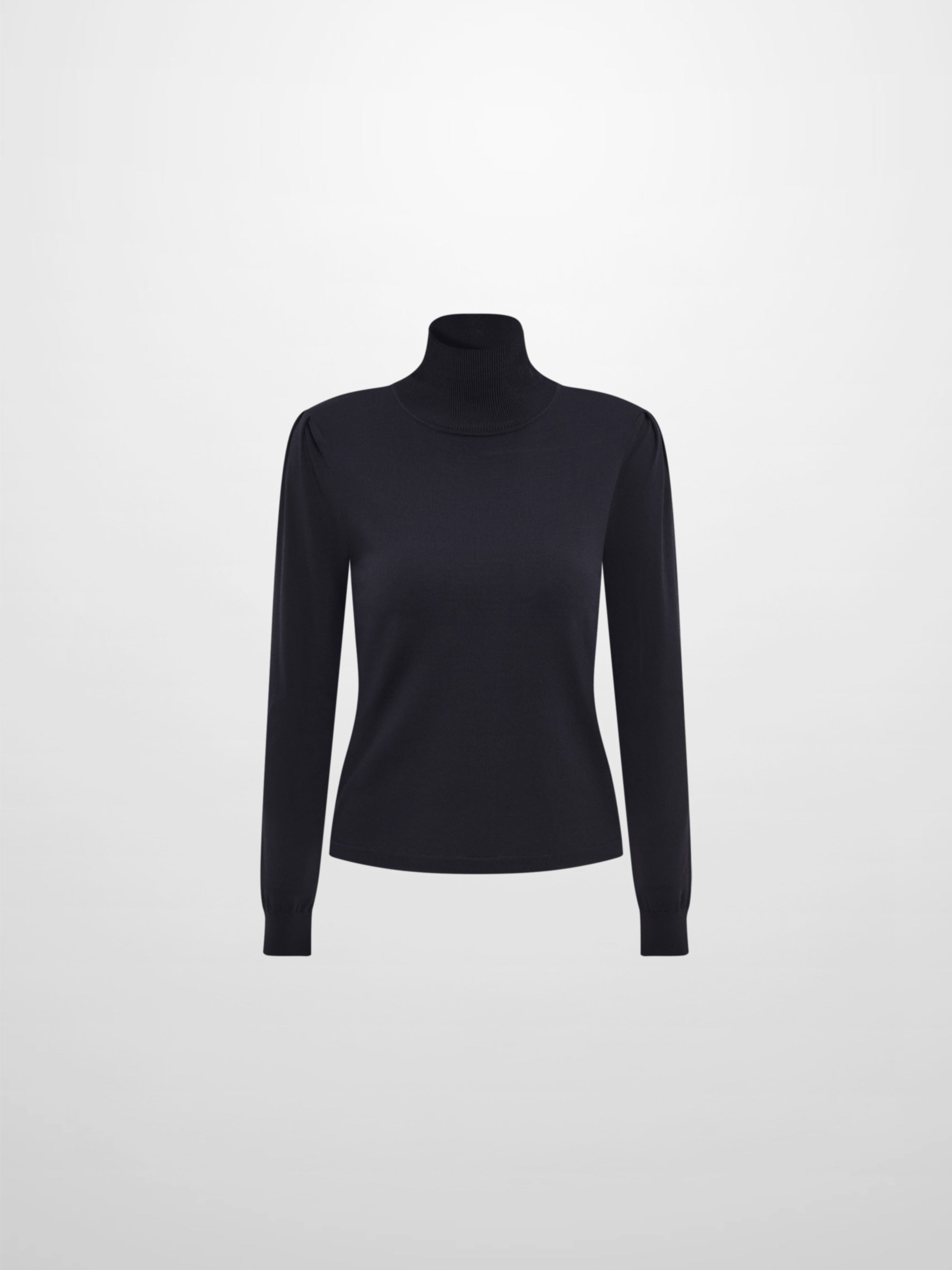 Shoulder Detail Turtleneck - Navy