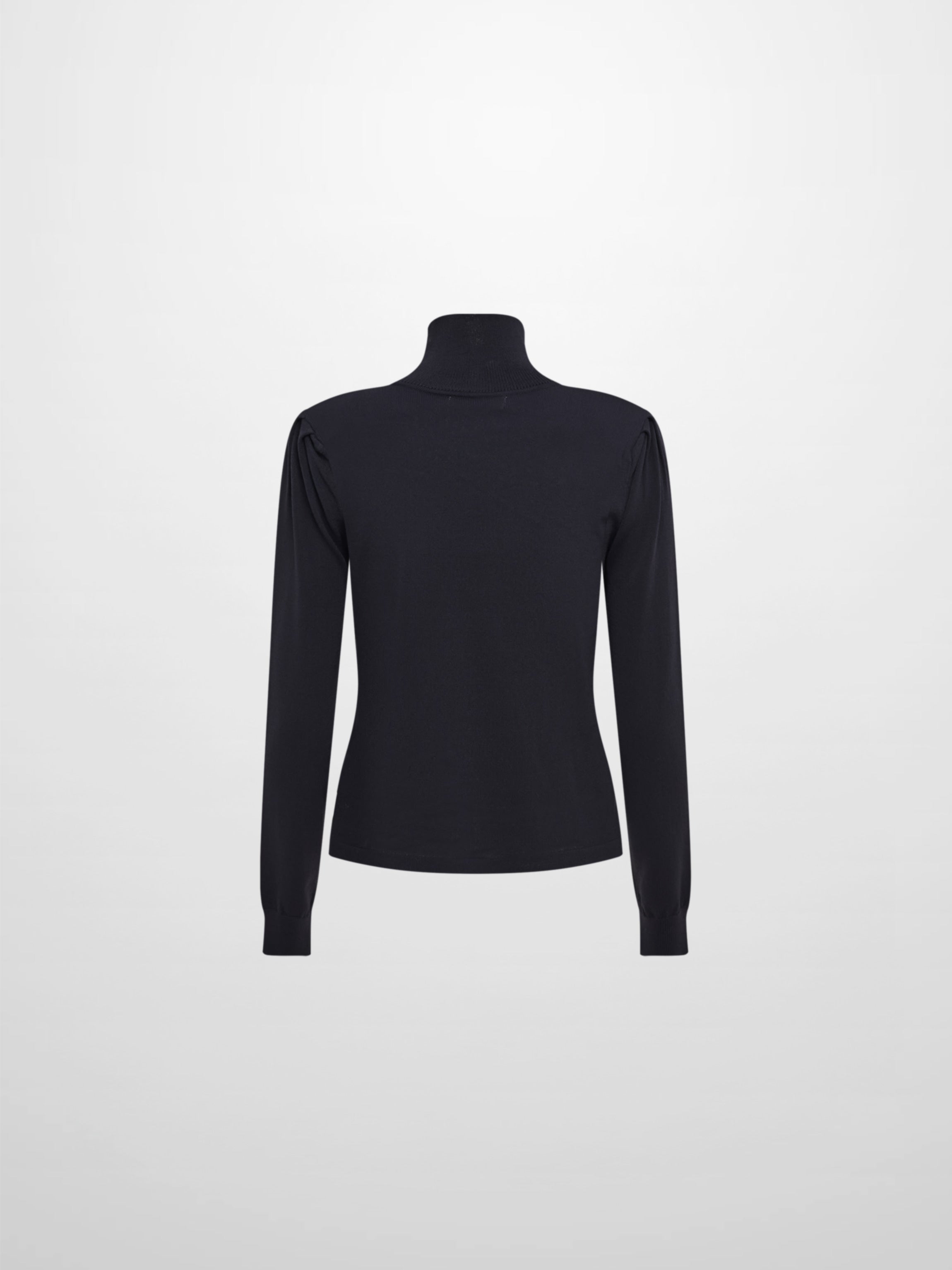 Shoulder Detail Turtleneck - Navy