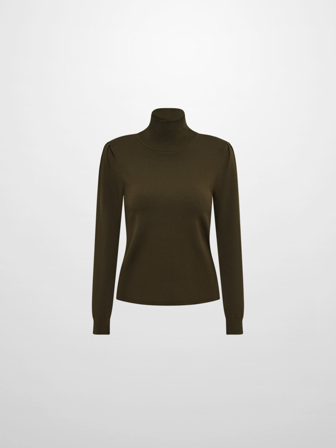 Shoulder Detail Turtleneck - Olive