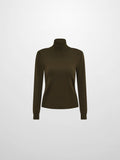 Shoulder Detail Turtleneck - Olive