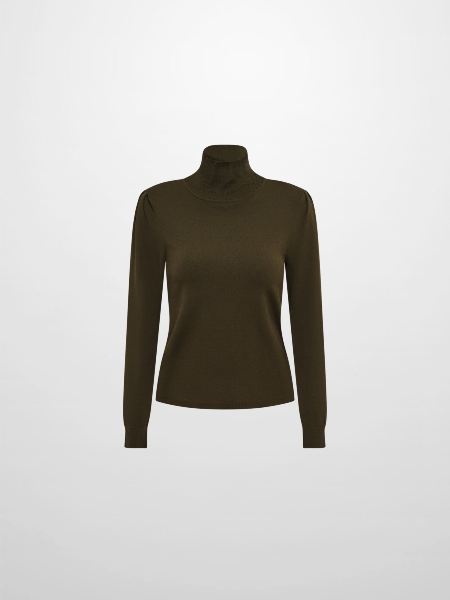 Shoulder Detail Turtleneck - Olive