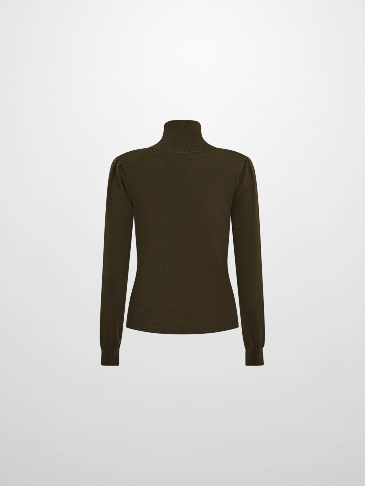 Shoulder Detail Turtleneck - Olive
