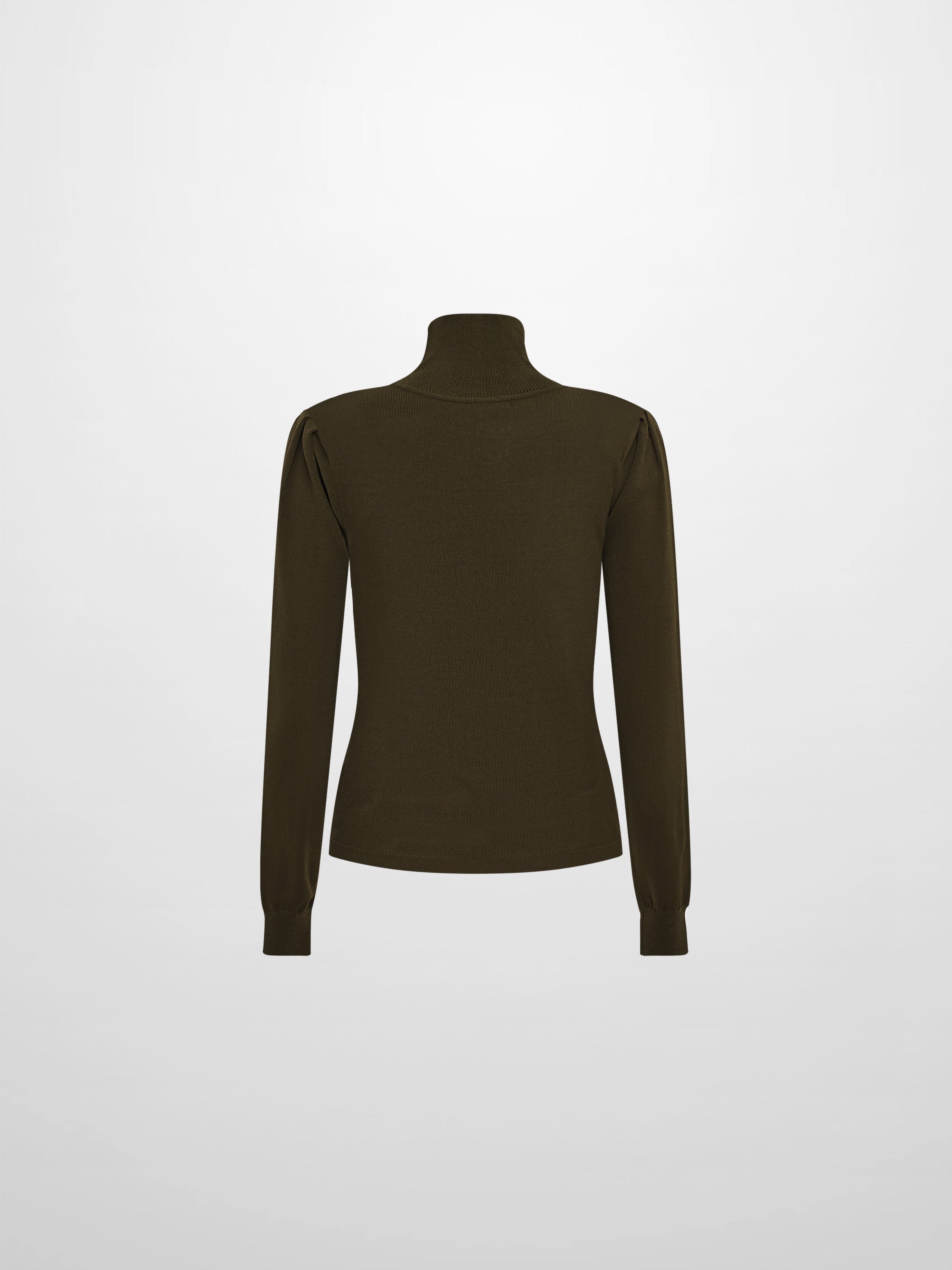 Shoulder Detail Turtleneck - Olive