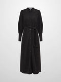 Soft Ribbed Shirtdress - Charcoal Grey