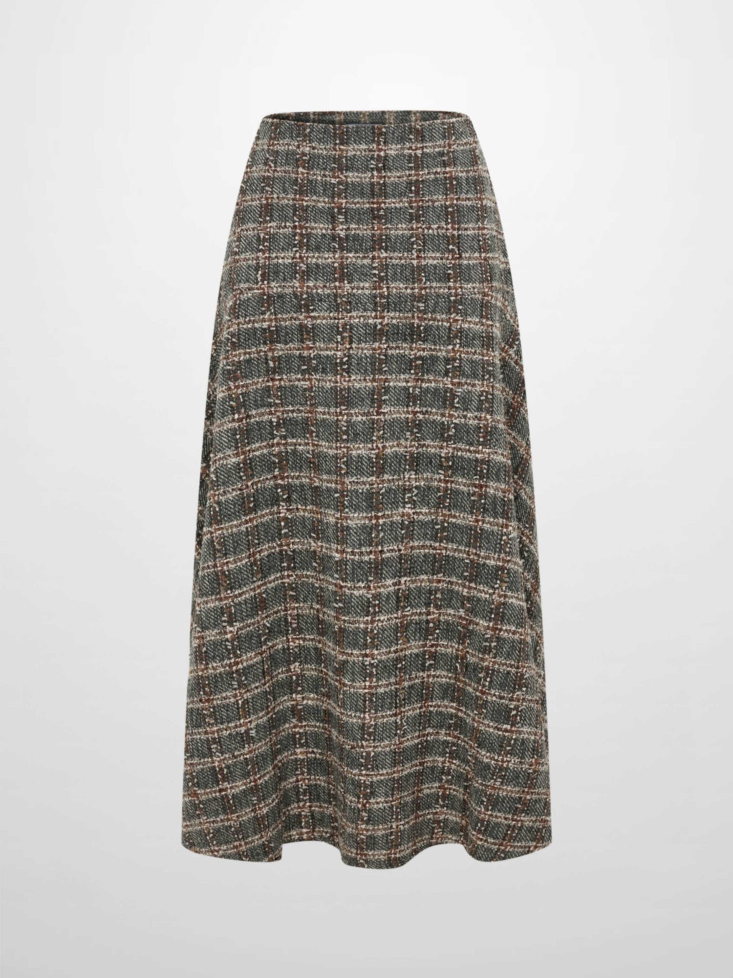 Boucle Yoke Circle Skirt - Grey