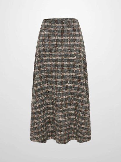Boucle Yoke Circle Skirt - Grey