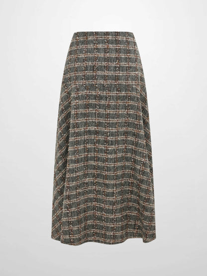 Boucle Yoke Circle Skirt - Grey