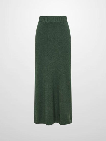 Knit A-Line Skirt - Green
