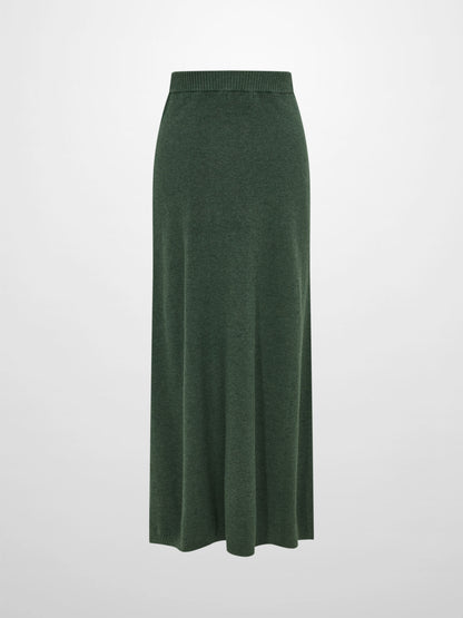 Knit A-Line Skirt - Green