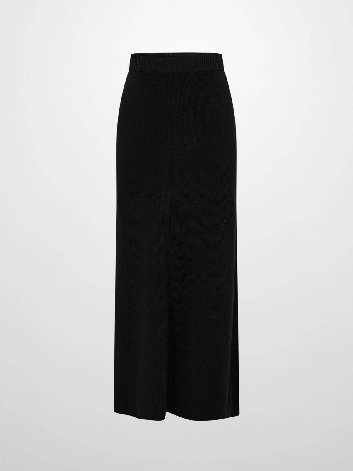 Knit A-Line Skirt - Black