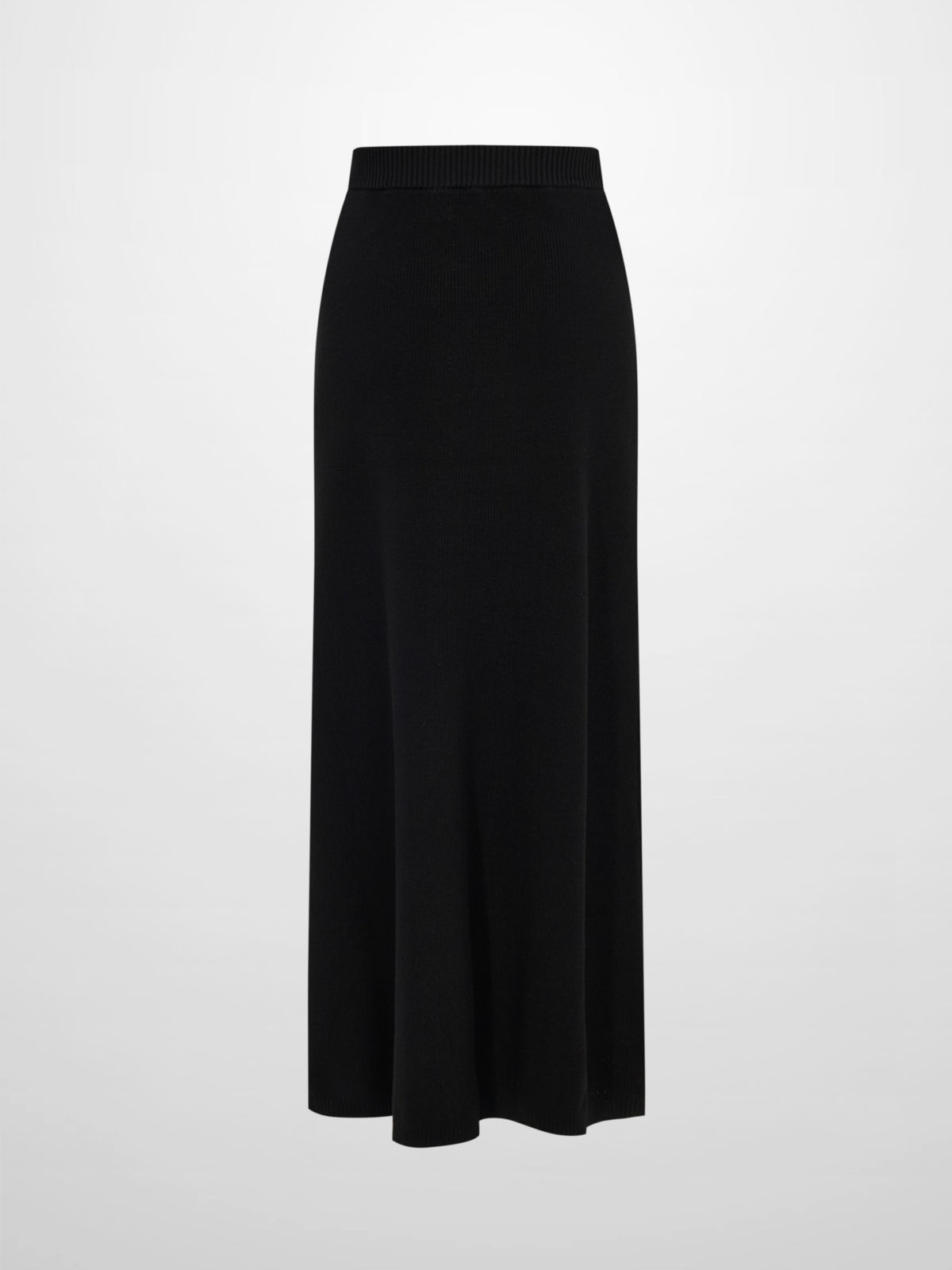 Knit A-Line Skirt - Black